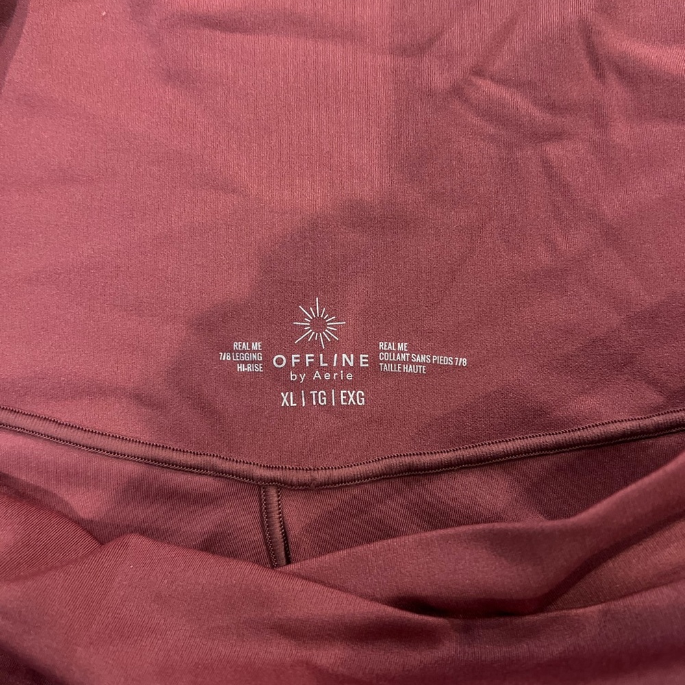 Aerie Offline Burgundy Leggings - Picture 3 of 3